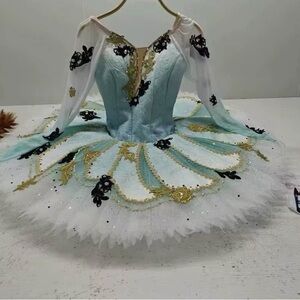 New Beautiful Custom Made Esmeralda, BlueBird Professional Platter Tutu, YAGP